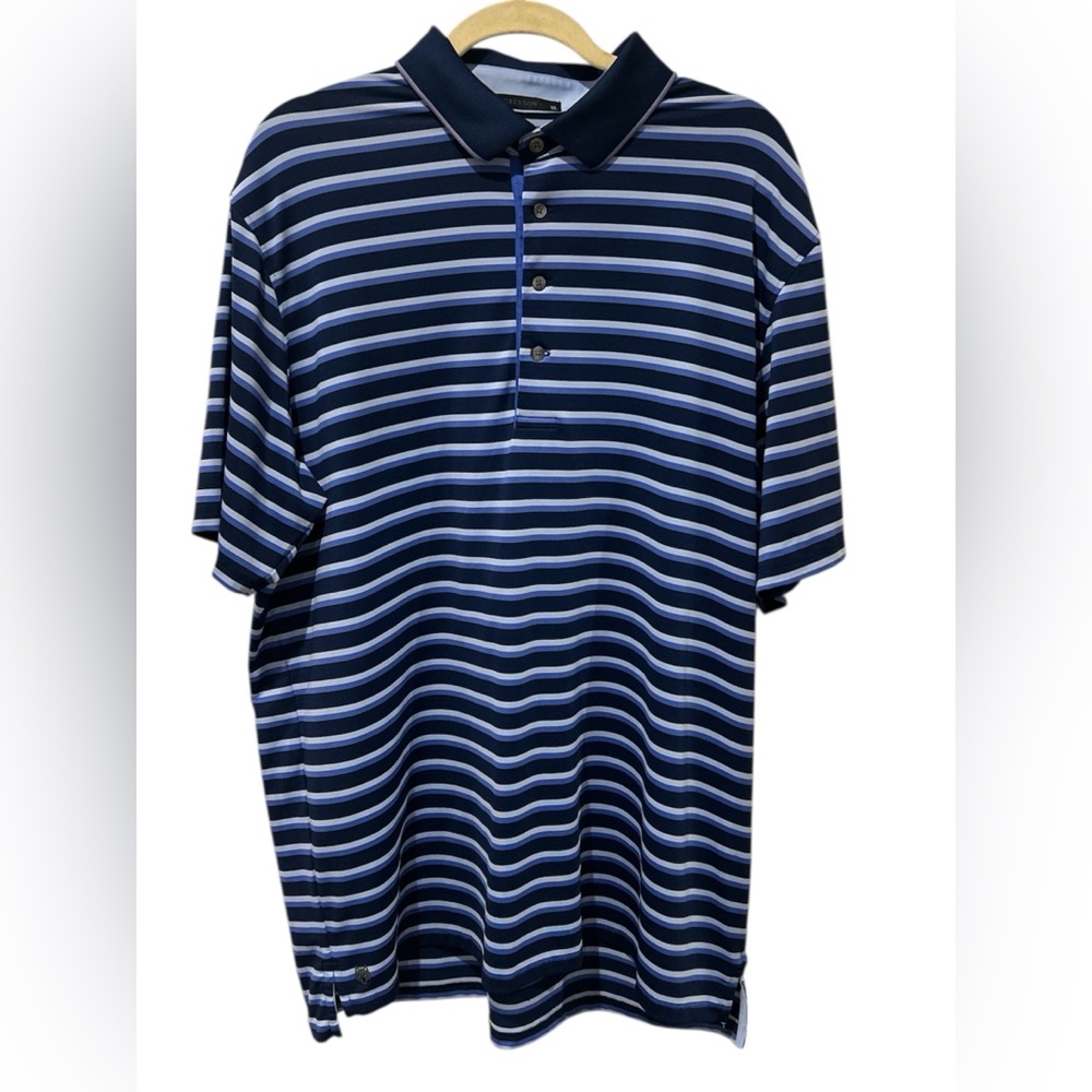 Greyson Blue Polo Shirt Classic Stripes